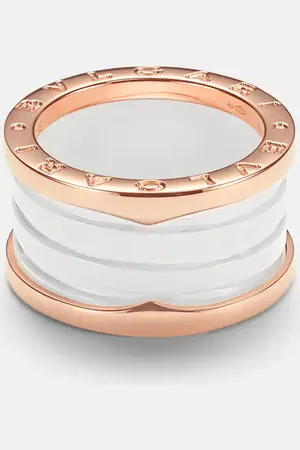 Bvlgari B.zero1 18kt rose gold and ceramic ring
