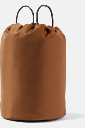 The Row Sporty leather-trimmed backpack