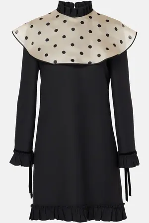 VALENTINO Crepe Couture polka-dot minidress
