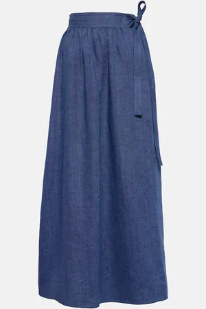 Loro Piana Linen midi skirt
