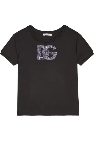 Dolce & Gabbana DG embellished cotton jersey T-shirt