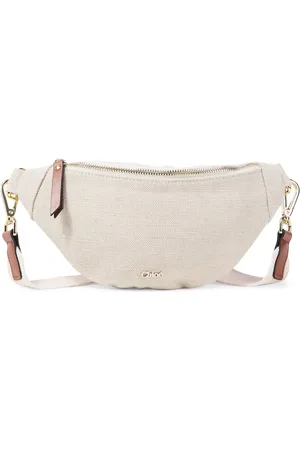Chloé Logo jute and cotton-blend shoulder bag