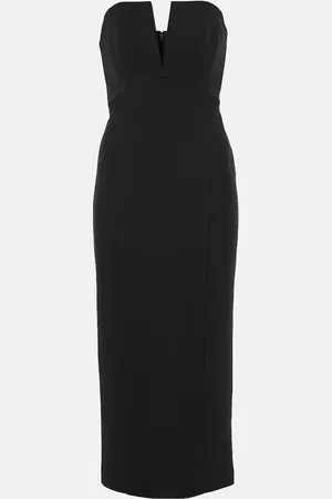 Roland Mouret Strapless silk-blend midi dress