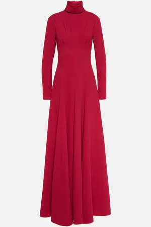 EMILIA WICKSTEAD Oakley pleated crÃªpe maxi dress