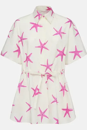 VALENTINO Starfish cotton poplin minidress