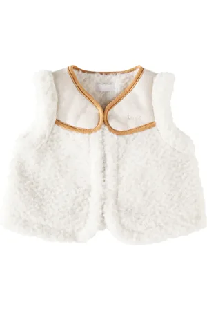 Chloé Baby logo teddy vest