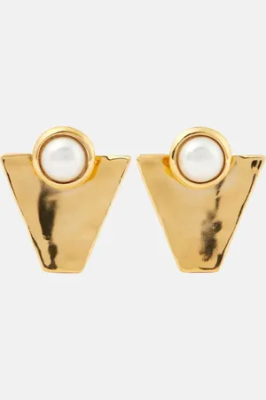 Saint Laurent Embellished clip-on earrings