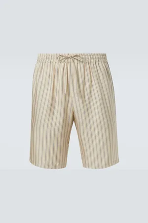 LE KASHA Striped silk shorts