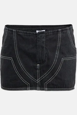 OFF-WHITE Low-rise denim miniskirt