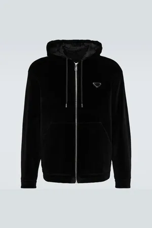 Prada Velour hooded sweatshirt