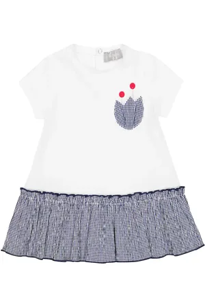 Il gufo Baby cotton-blend dress