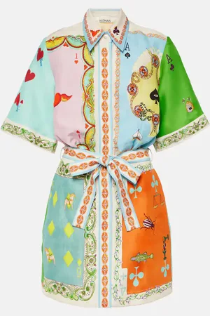 ALÉMAIS Rummy printed linen-blend shirt dress