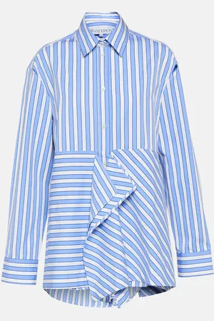 J.W.Anderson Striped peplum cotton shirt