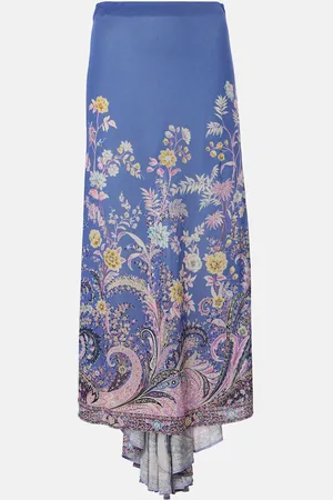 Etro Printed asymmetric maxi skirt