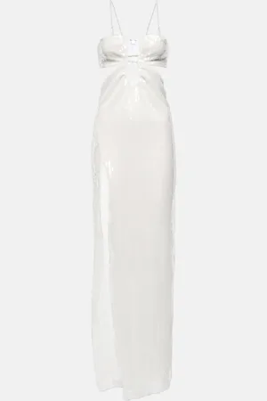 Nensi Dojaka Bridal sequined tulle gown