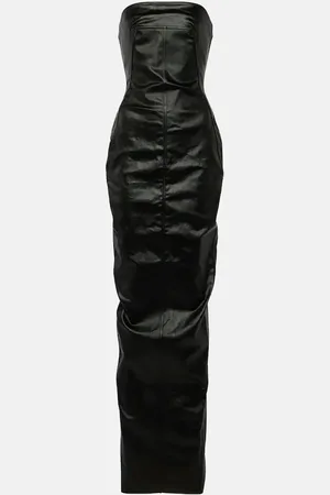 Rick Owens Bustier-detail denim gown