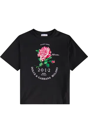 Dolce & Gabbana Glitter cotton jersey T-shirt