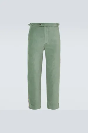 BODE Oberon cotton velvet straight pants