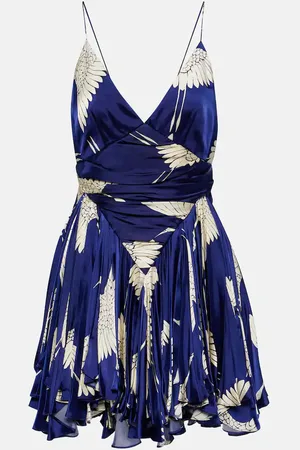 Khaite Margot printed satin minidress