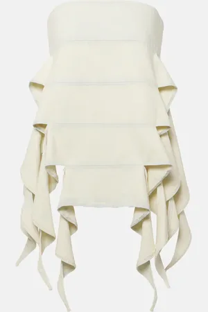 Y / PROJECT Bug off-shoulder denim top