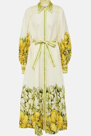 ALÉMAIS Gisela floral linen shirt dress