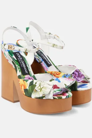 Dolce & Gabbana Floral jacquard platform sandals
