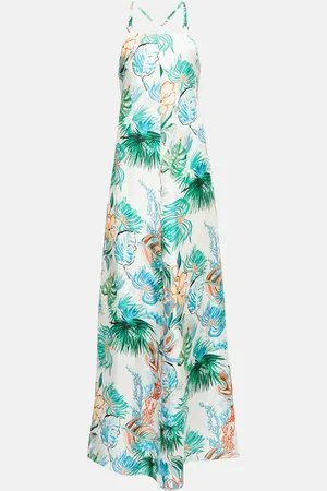 Max Mara Printed silk maxi dress