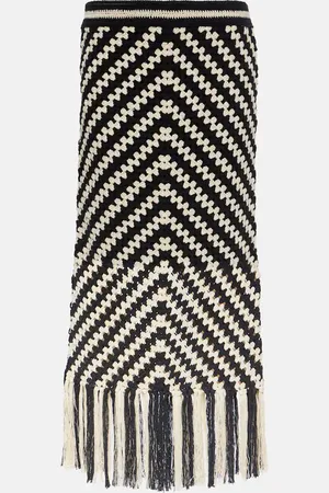 ZIMMERMANN Halliday crochet cotton midi skirt