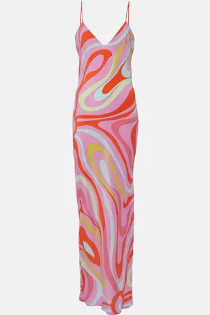 Puccini Marmo silk slip dress