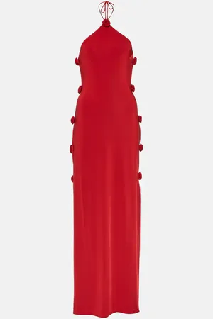 MAGDA BUTRYM Floral-appliquÃ© jersey gown