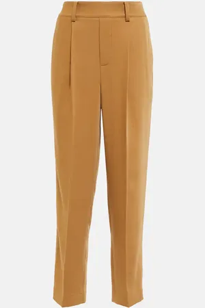Vince Mid-rise pleated straight pants