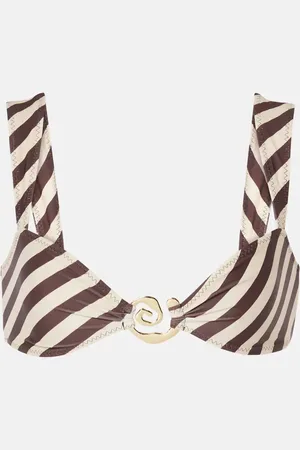 SAME Spiral striped bikini top