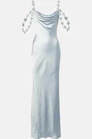 Self-Portrait Bridal floral-appliquÃ© satin gown
