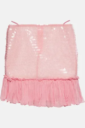 Nensi Dojaka Sequined tiered miniskirt