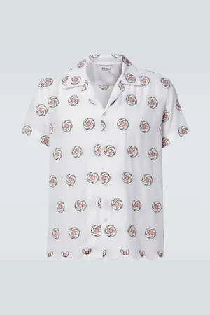 BODE Floral Aperture scalloped cotton shirt