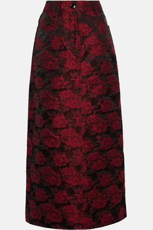 Ganni Floral jacquard maxi skirt