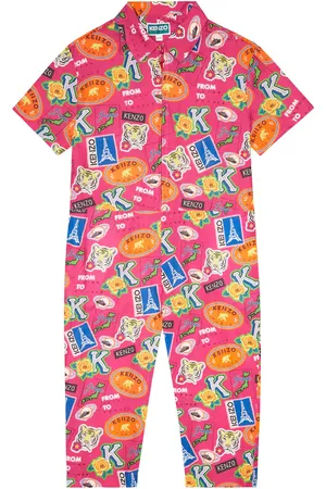 Kenzo Printed linen and cotton jumpsuit