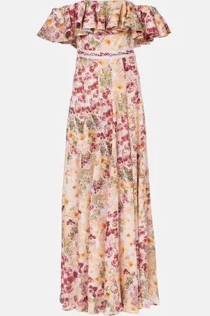 Agua by Agua Bendita Floral off-shoulder maxi dress