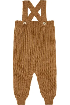 1+ IN THE FAMILY Baby Fede ribbed-knit overalls