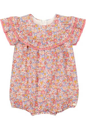 Tartine Et Chocolat Baby floral cotton playsuit