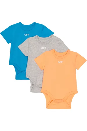 OFF-WHITE Baby set of 3 cotton bodysuits
