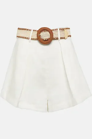 ZIMMERMANN Halliday high-rise linen shorts