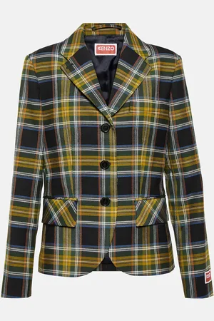 Kenzo Checked wool-blend blazer