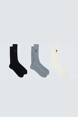 Ami Set of 3 cotton-blend socks