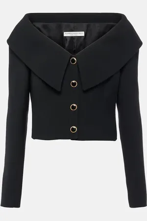 Alessandra Rich Off-shoulder wool jacket