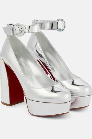 Christian Louboutin Movidastrap metallic leather pumps