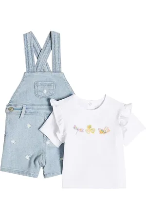 Tartine Et Chocolat Baby embellished T-shirt and dungarees set