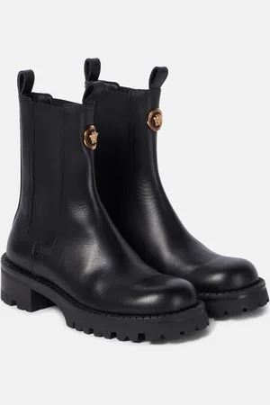 VERSACE Medusa leather Chelsea boots