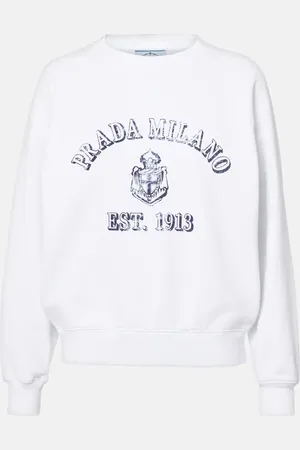 Prada Logo cotton jersey sweatshirt