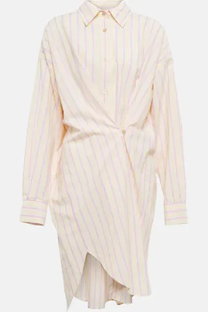 Marant Etoile Seen striped cotton shirt minidress